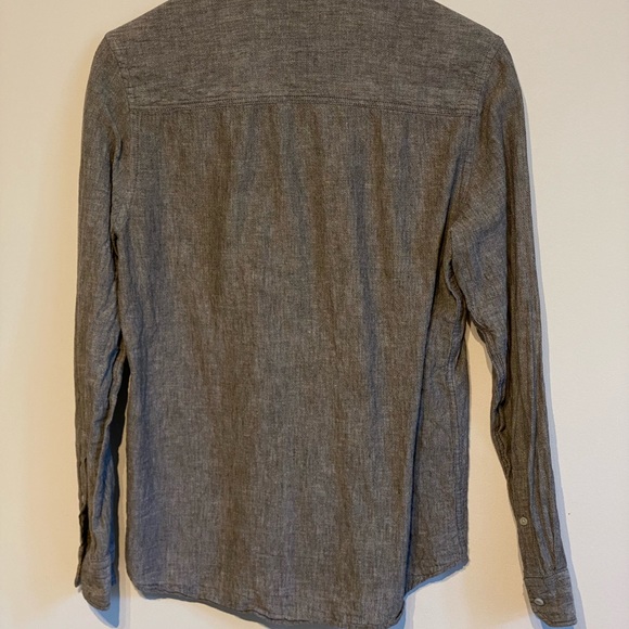 Band collar grey shirt - Picture 5 of 5